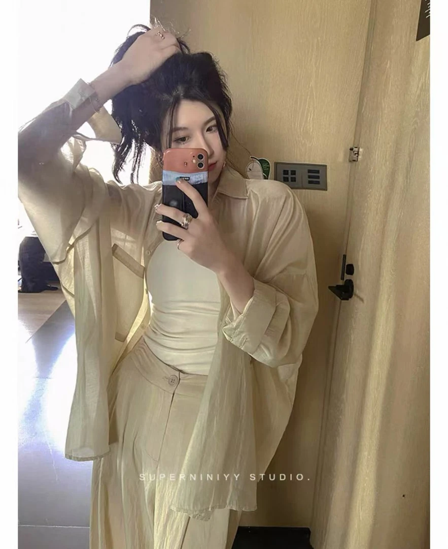 6991时尚长袖衬衫夏季新款韩版女休闲衬衫