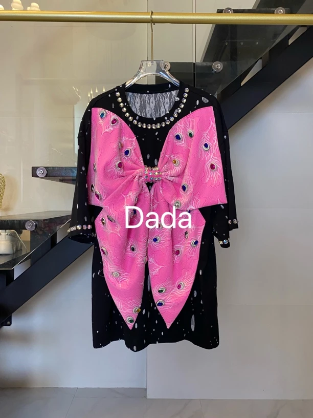 Dada设计款新款重工个性款休闲时尚百搭洋气宽松T恤C12238