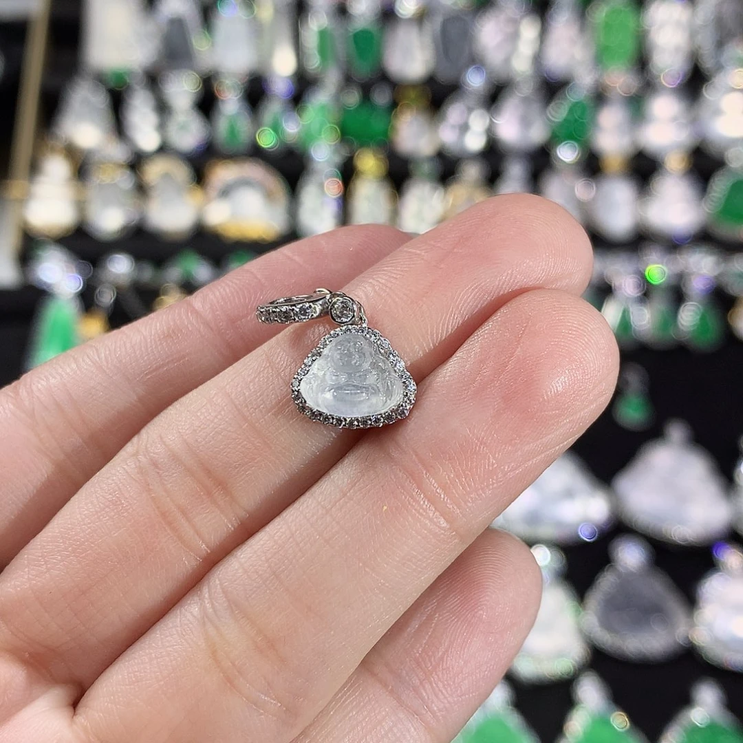 石英质玉颈饰银S925镶嵌