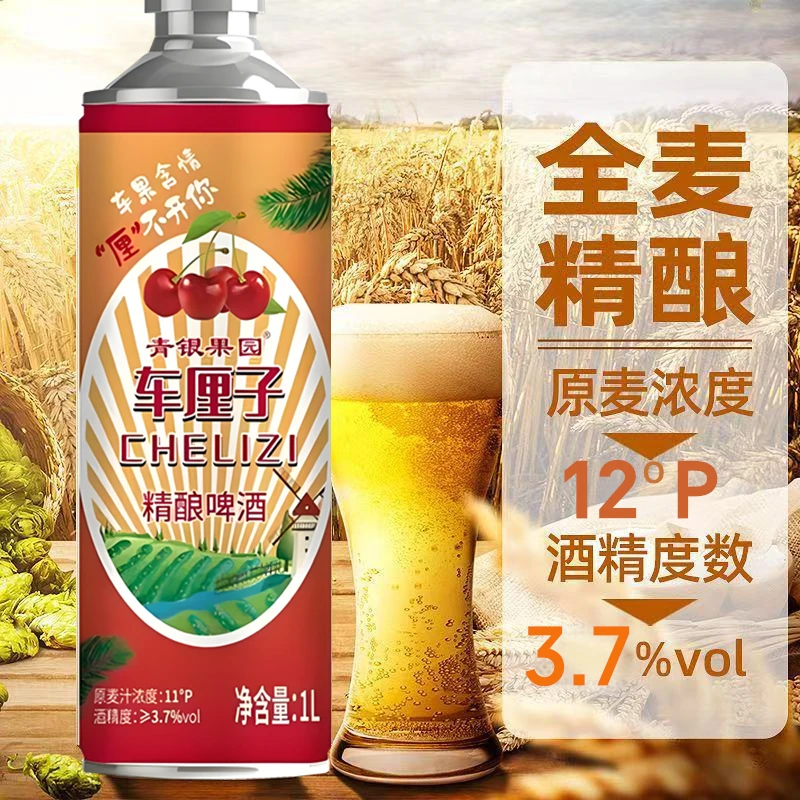精酿果啤1000ml*6瓶 四口味挑选 实惠装原麦汁浓度11P