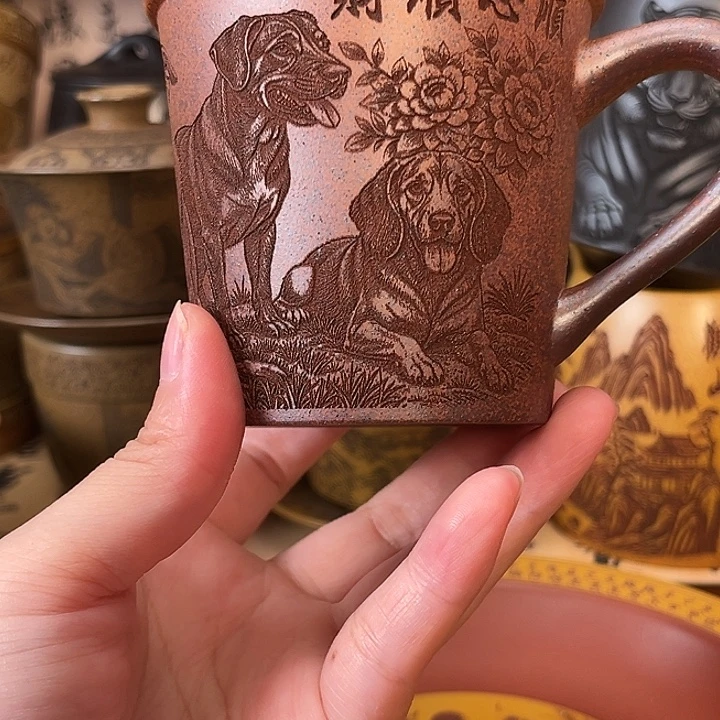 茶杯紫砂宜兴紫砂茶杯正品
