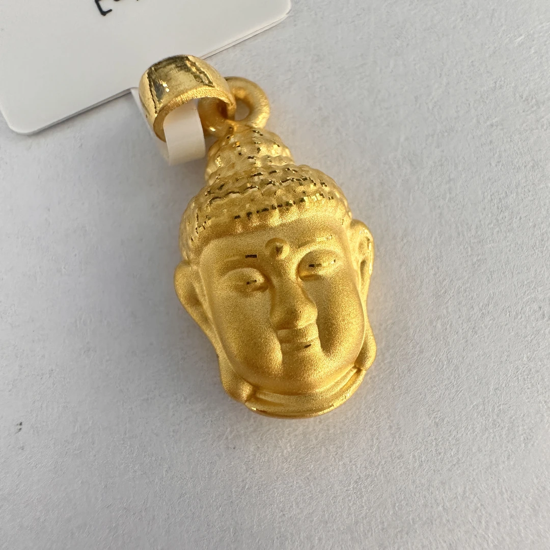 【陈晨专享】足金999饰品 佛头吊坠 1.51 GP