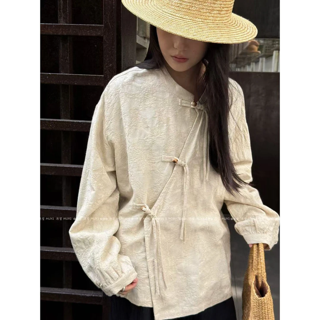 叨叨推荐款 MX#1002#新中式斜门襟盘扣外套（春季新款）FL