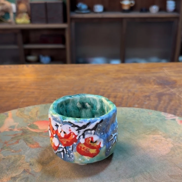 柴烧纯手工手绘陶瓷