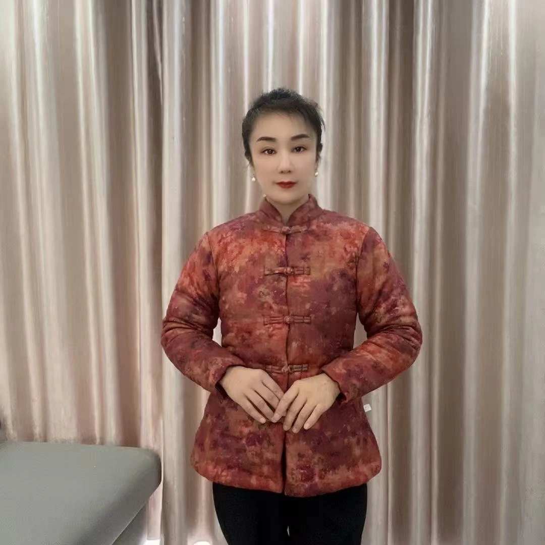 加厚女士中老年手德绒工棉花棉衣