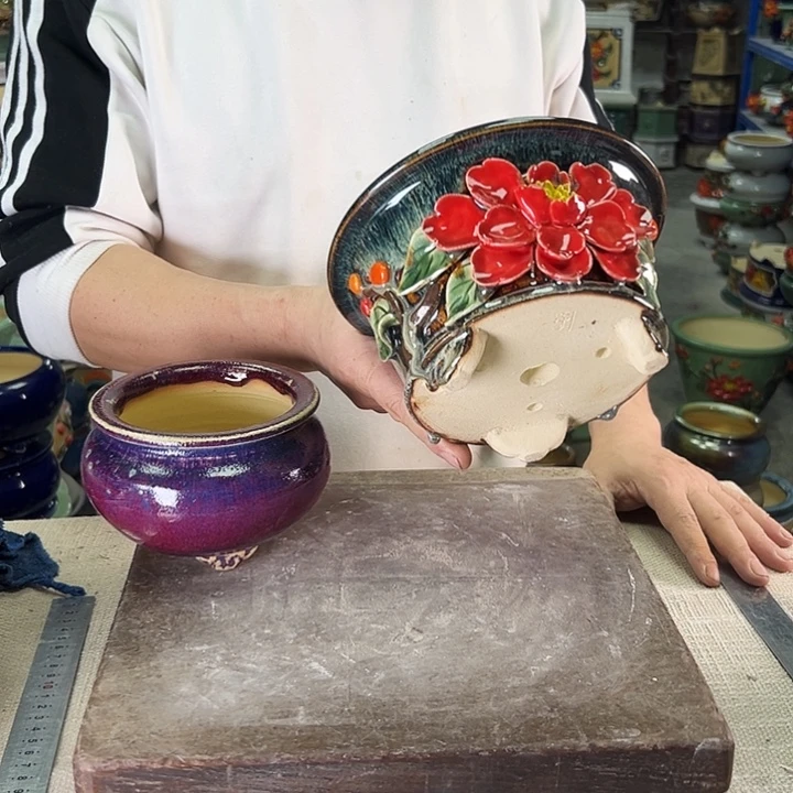 泳坤堂石湾花盆陶瓷