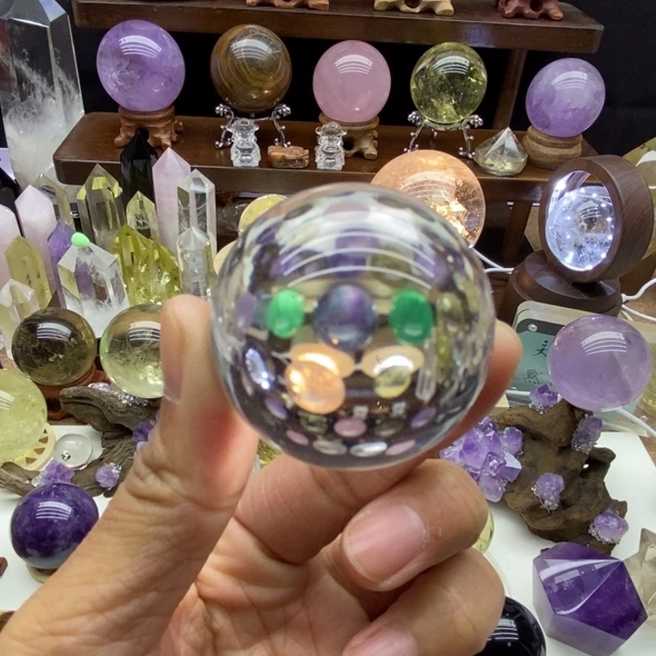 水晶摆件未镶嵌天然白水晶球