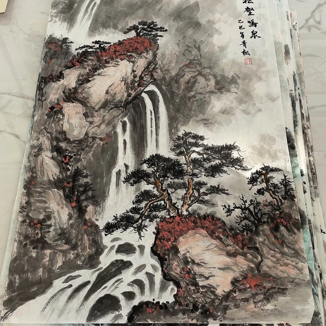 国画青松国画作品欣赏