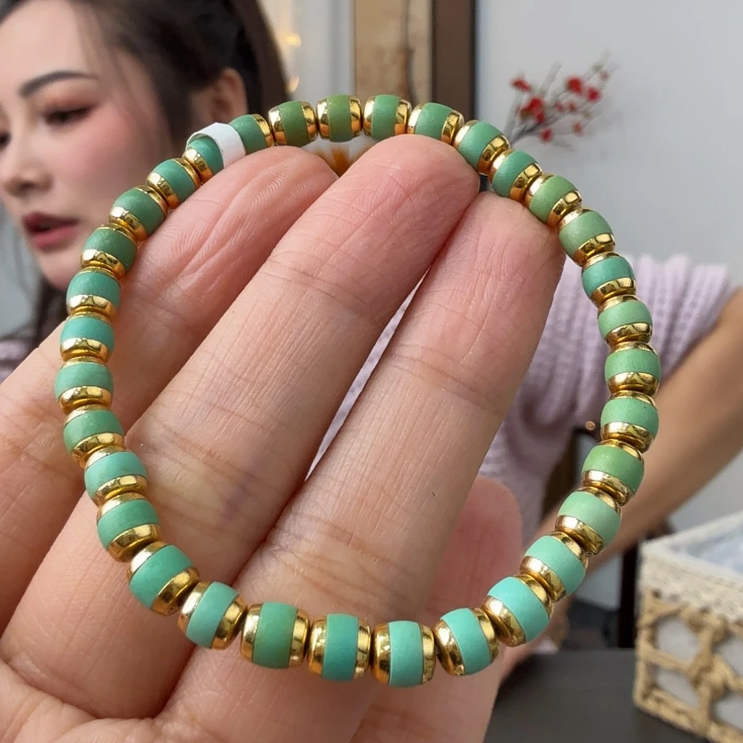 绿松石18K金镶嵌珠宝奇石