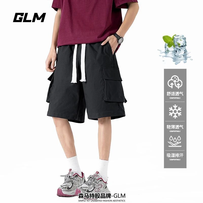 GLM高级感男士工装短裤子男款夏季男生休闲中裤轻奢痞帅男装薄款