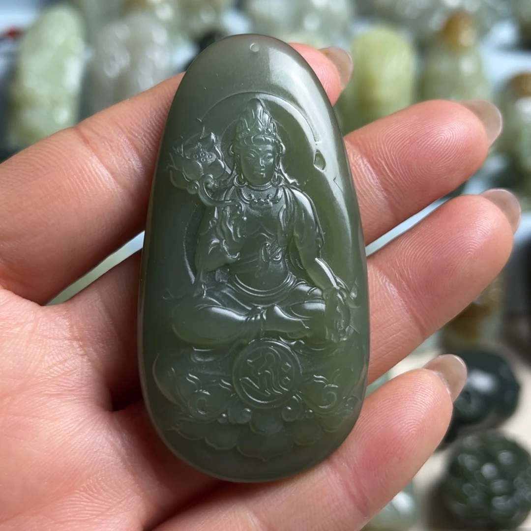 和田玉未镶嵌挂件