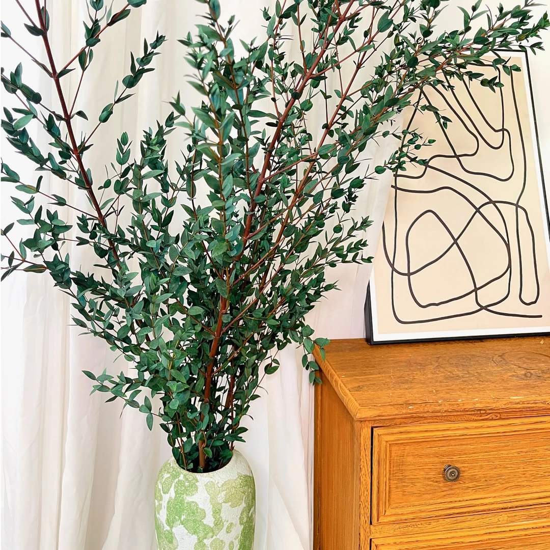 【高枝细叶尤加利】永生花细叶尤加利简奢风客厅干花花束玄关摆放