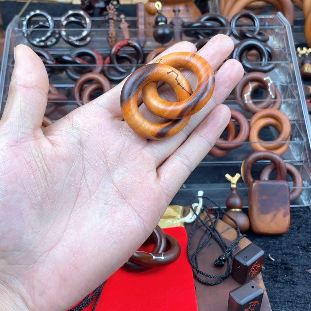 枣木桃木小乾坤圈随机发货