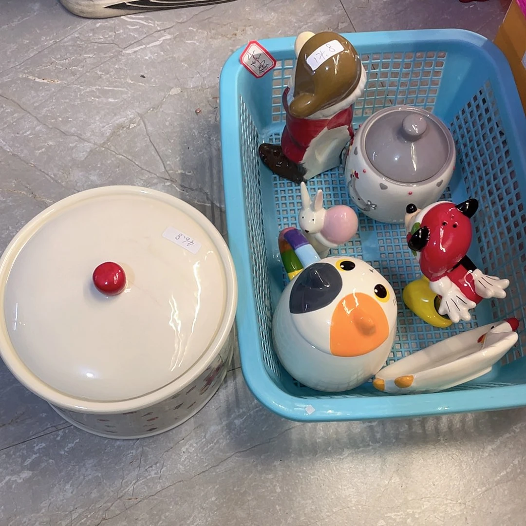 小*腰陶瓷餐具家用罐子摆件
