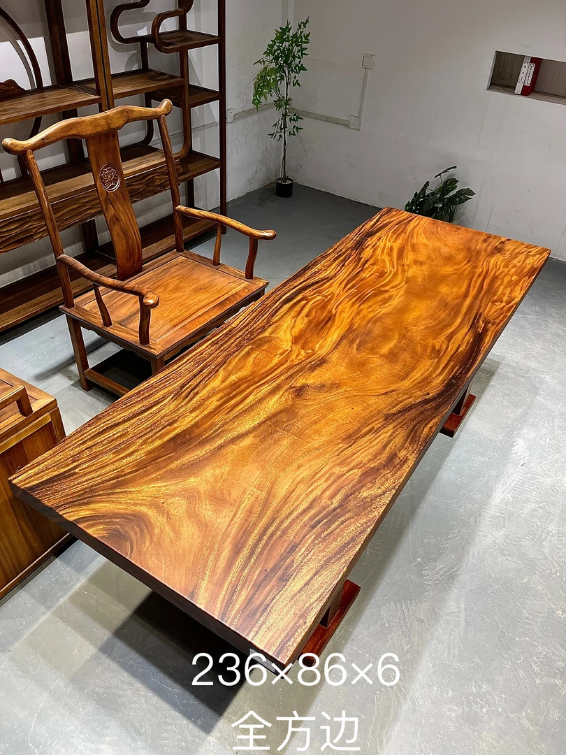 南美胡桃木原木大板茶桌新中式风格茶台茶桌茶室茶空间客厅