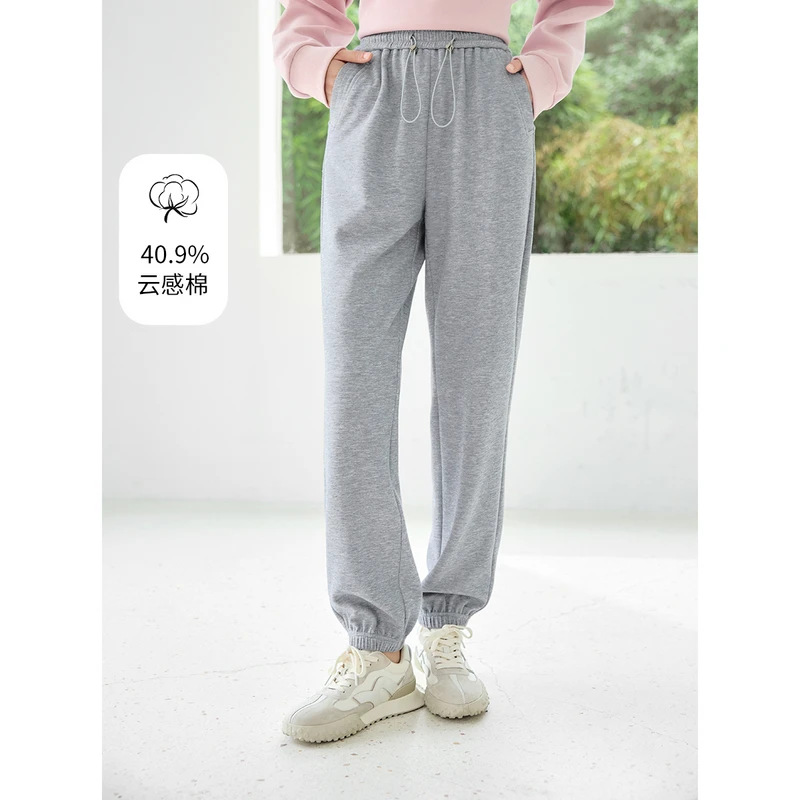 K643685休闲裤 香影休闲直筒运动裤女高腰秋装新款松