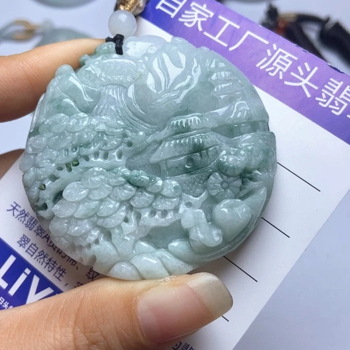 翡翠未镶嵌挂件翡翠