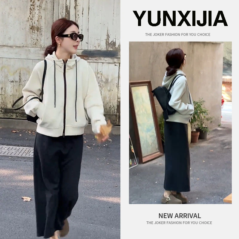 2025秋季新款时尚气质宽松慵懒风休闲韩版外套裤子两件套