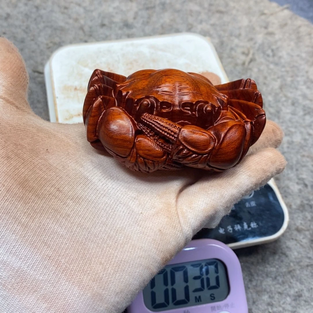 木红*年小叶紫檀手把件