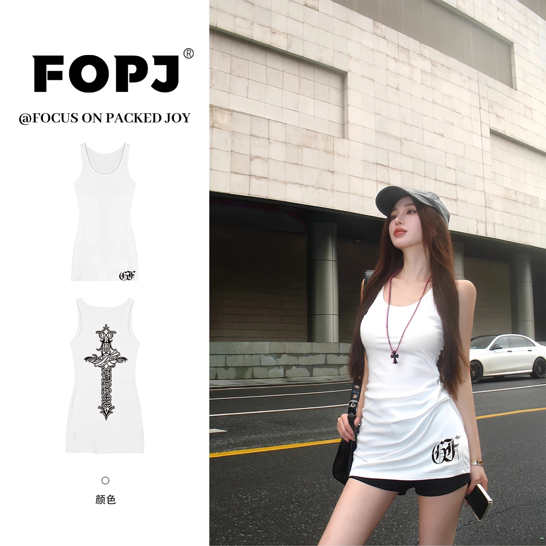 FOPJ美式纯欲风修身显瘦吊带背心女生内搭打底时尚性感辣妹风上衣