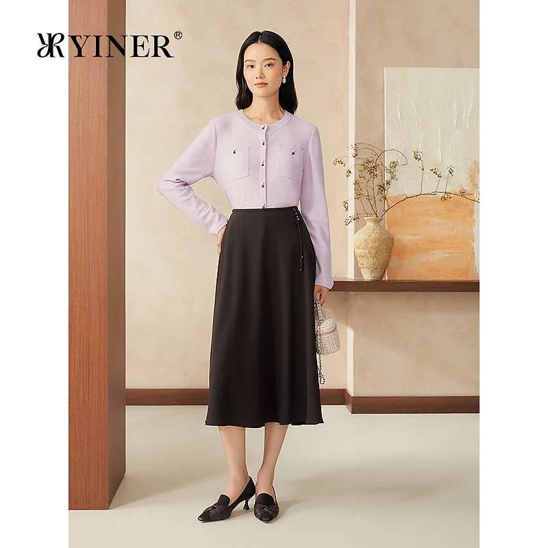 【美丽诺羊毛+山羊绒】YINER音儿2025春季新款新中式针织开衫