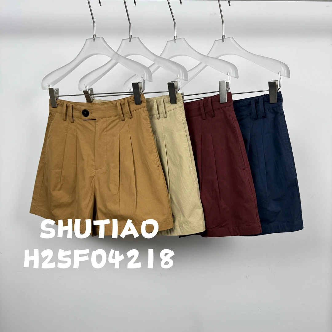 【SHUTIAO】2025夏季：新款小众设计款短裤H25F04218