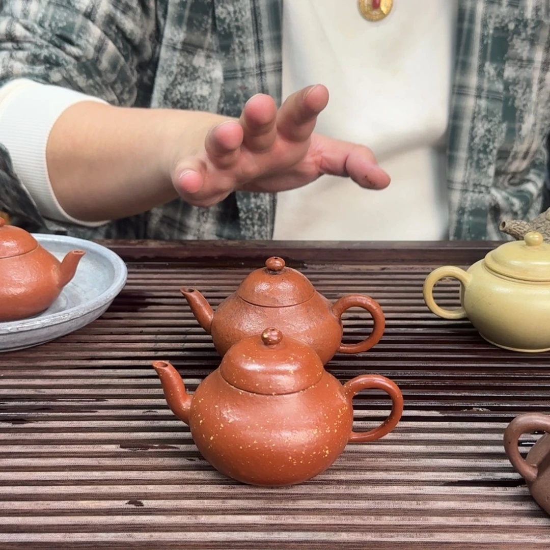 紫砂茶壶老**饕老梨型两个