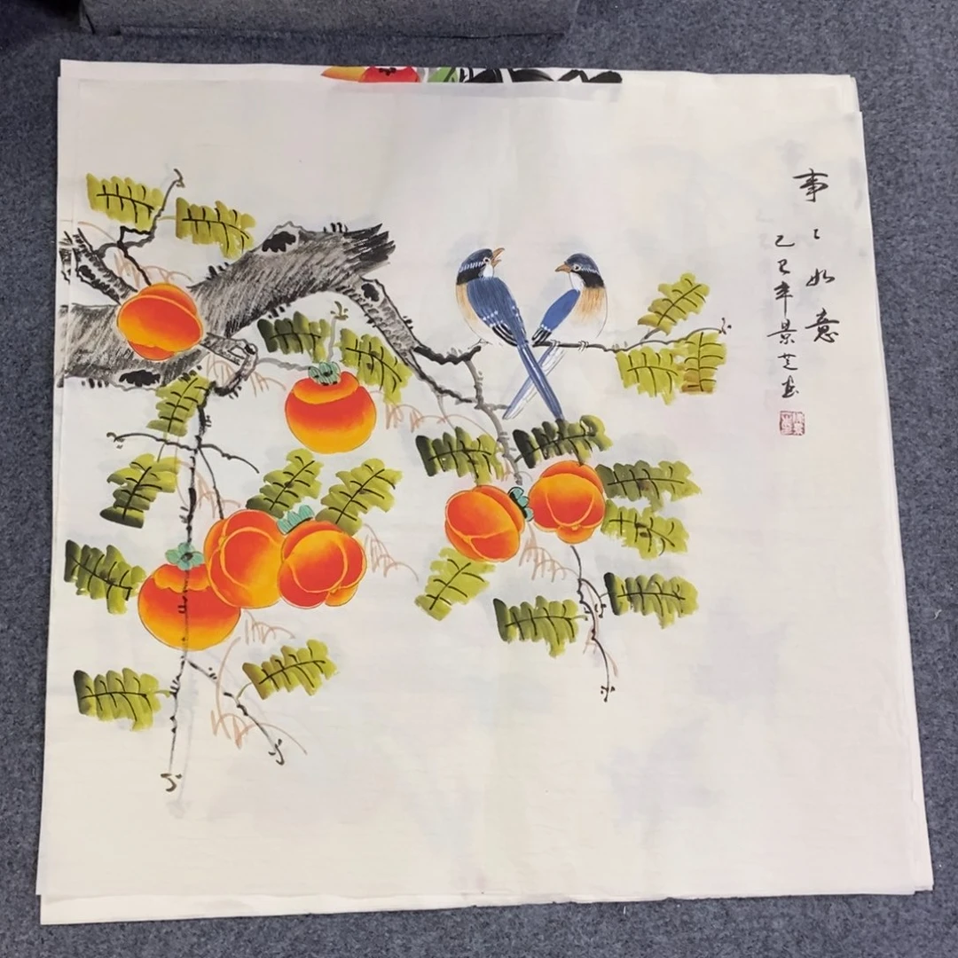 国画尺寸68✖️68四尺斗方手绘画