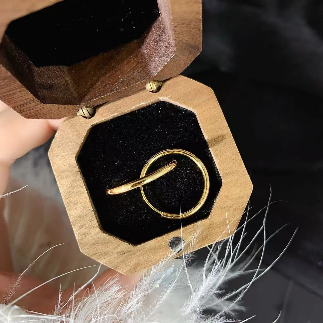 【伟新源】足金999 5G工艺  光面耳圈2.53克