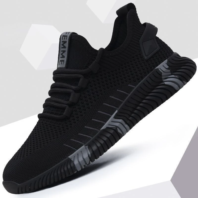 【设计师款】2025男鞋夏季透气网面飞织运动休闲鞋防滑防臭跑步鞋