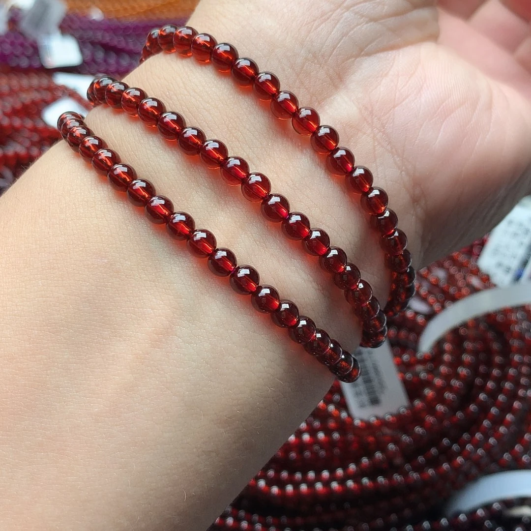 石榴石未镶嵌手串4.6