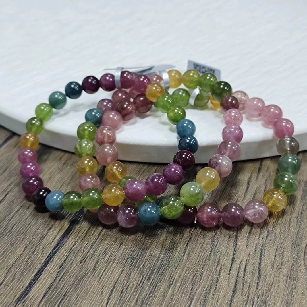 【书记甄选】天然碧玺单圈手链 约7mm 多样性发一件 1437BB