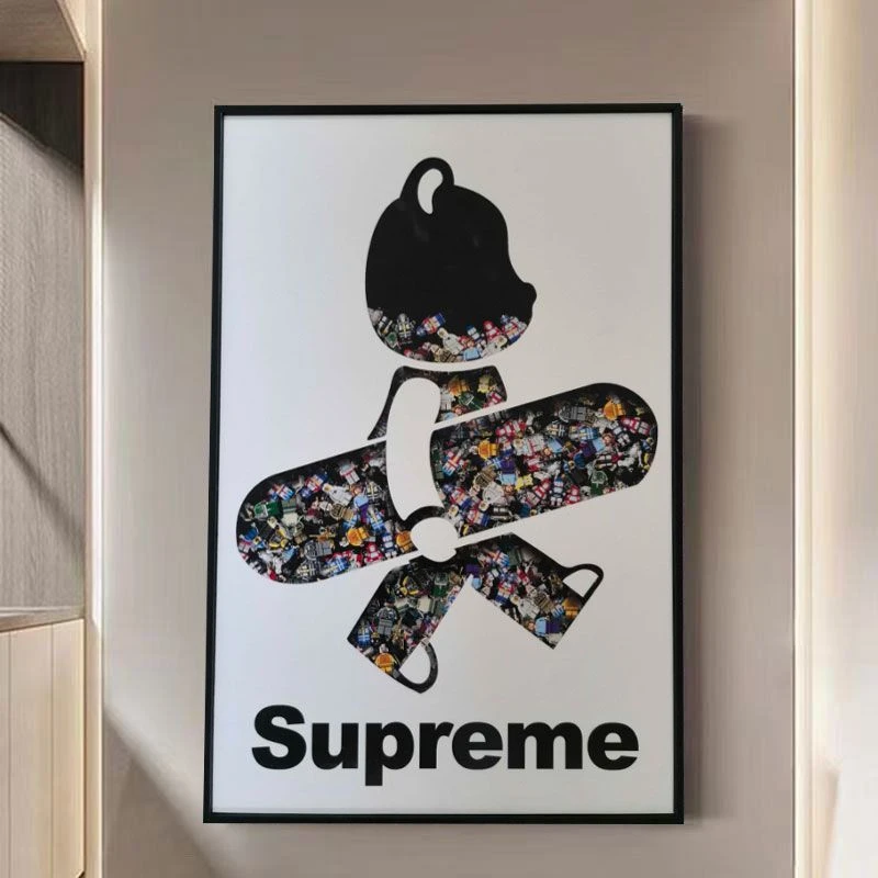 暴力玄关装饰画现代潮流走廊简约过道壁画客厅轻奢落地挂画