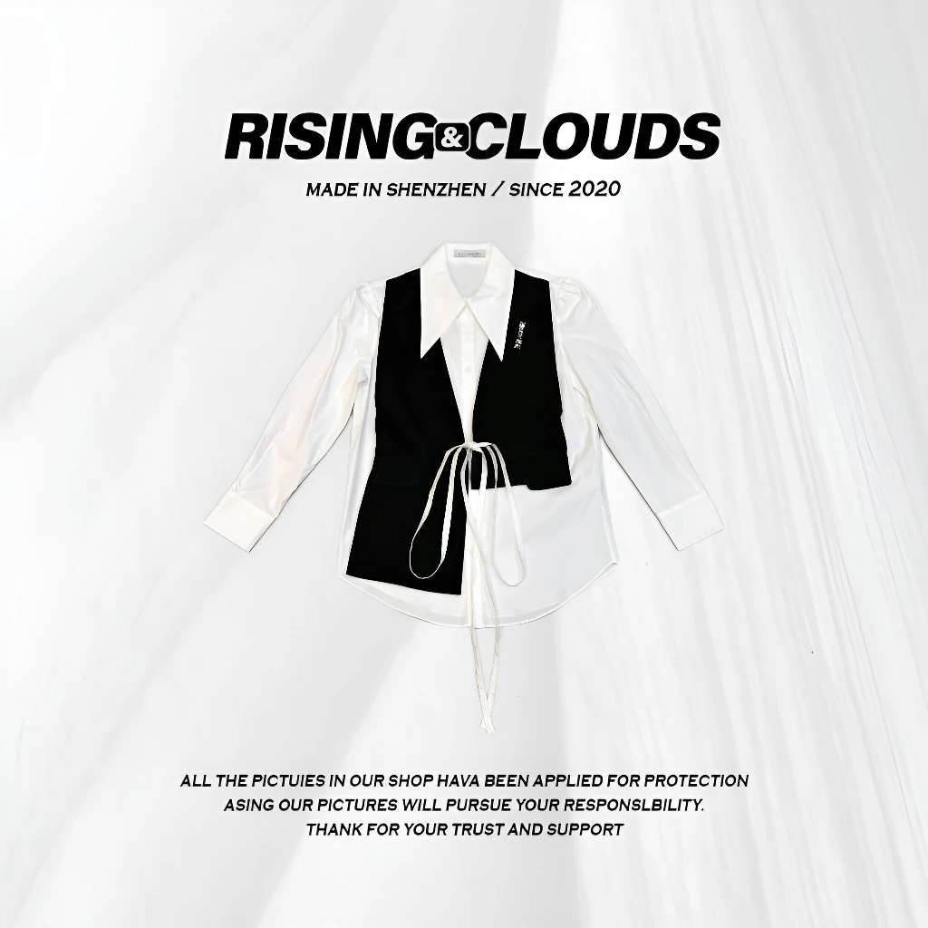 RISING&CLOUDS小云姐【长夜】深圳舒适2025早春可拆卸衬衫110175