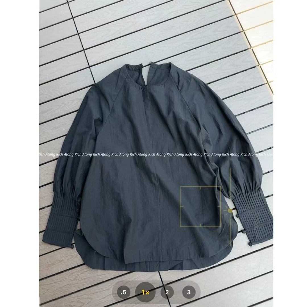 atong/阿彤-【压褶袖】-2025夏季欧货压褶袖衬衫0605-24