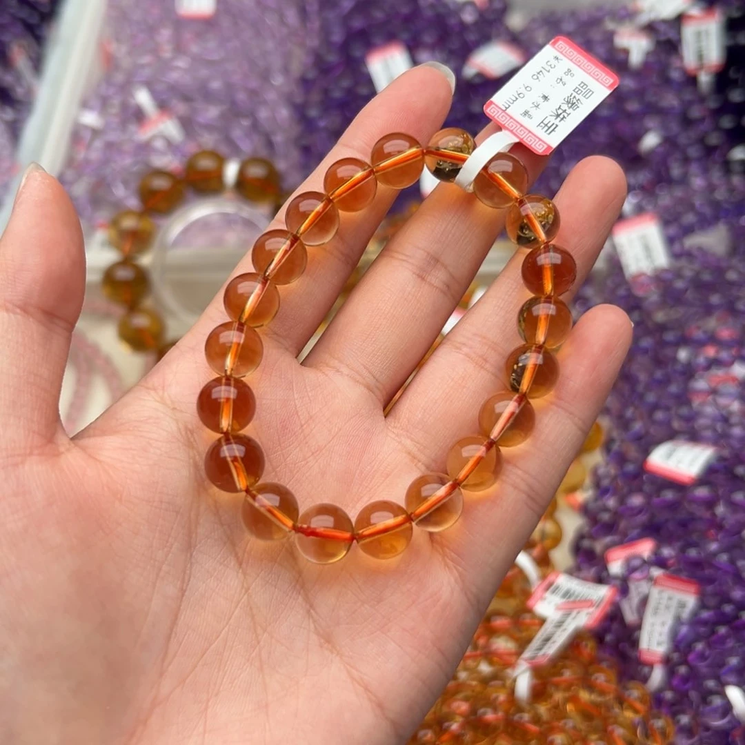 水晶手链未镶嵌黄水晶手串