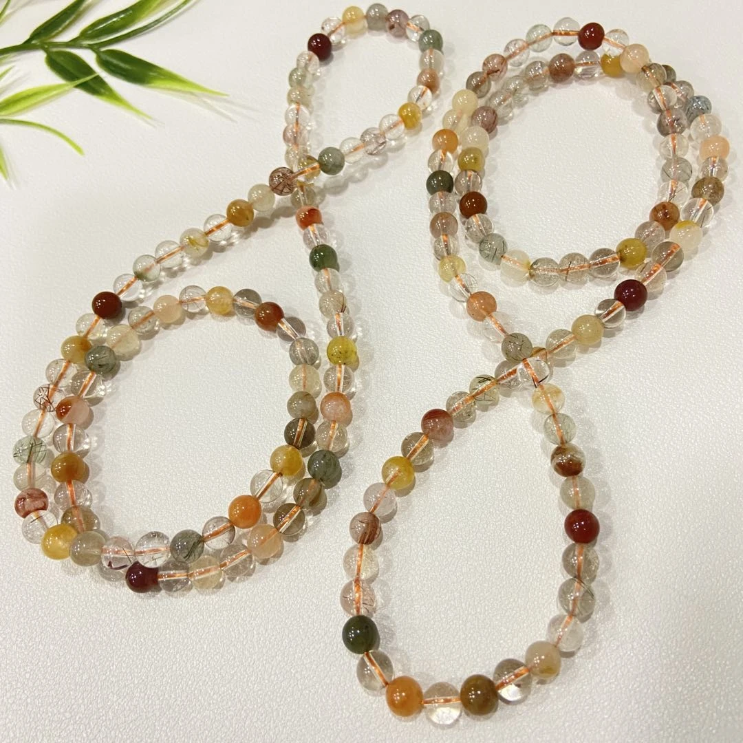 【星浩珠宝】发晶多圈手串8-10T47L145【多样性发一件】5mm+