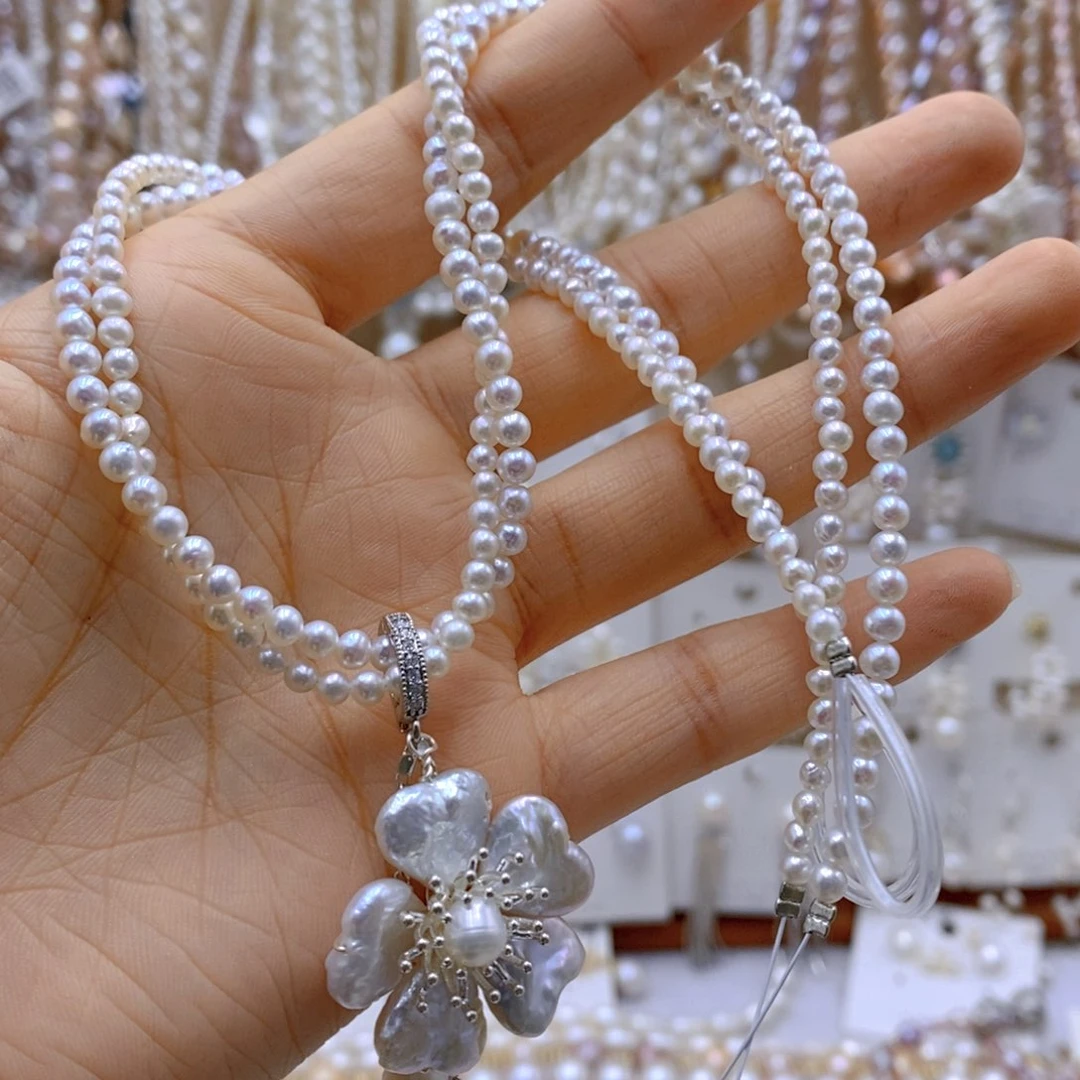 银S925镶嵌淡水珍珠耳饰