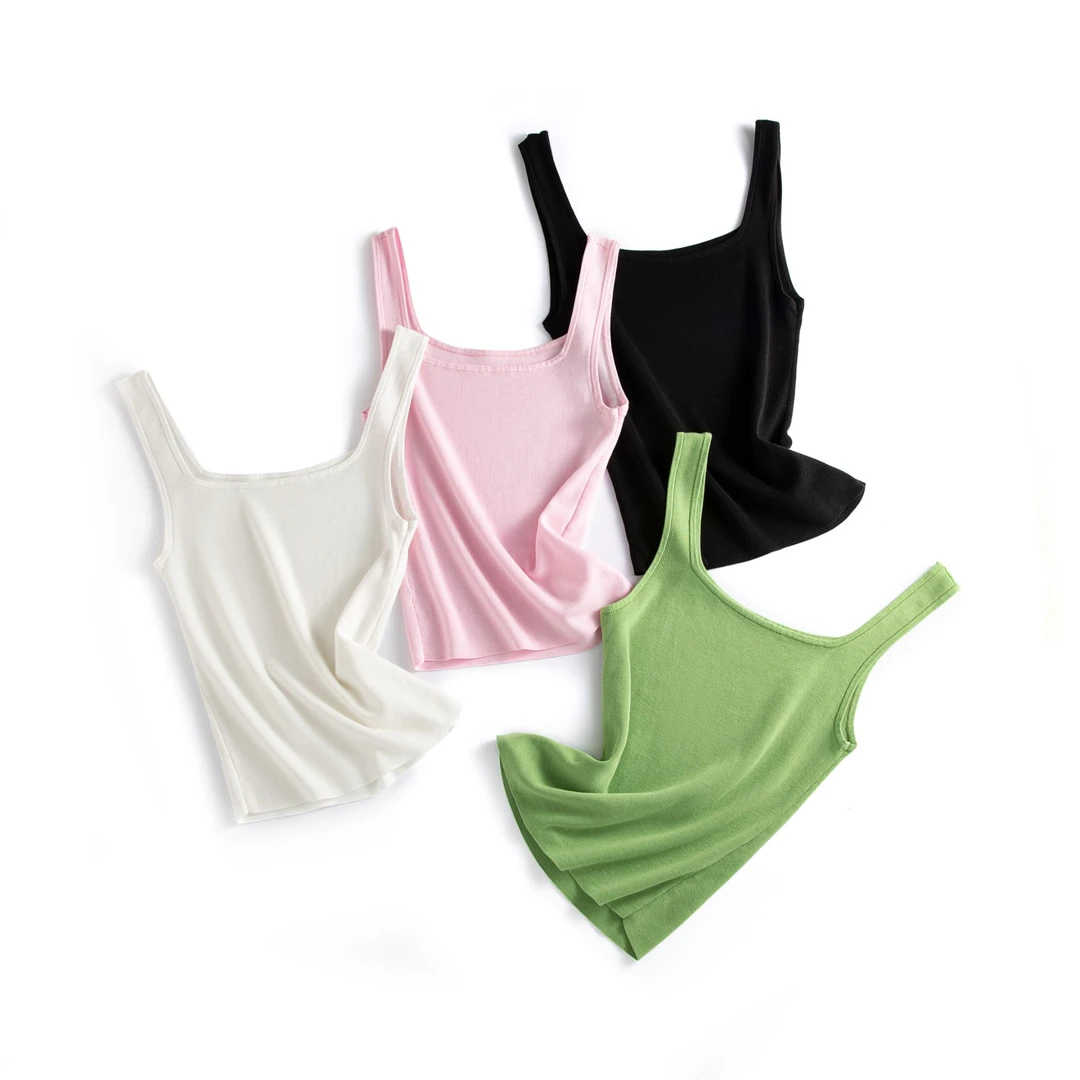 桑蚕丝天丝背心女简约时尚修身显瘦上衣女打底内搭吊带背心703305