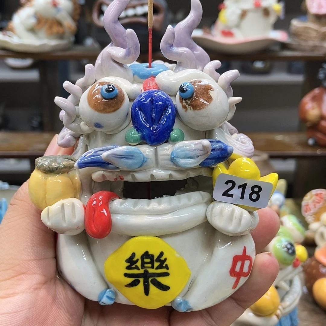 摆件直播间手工抽象陶瓷摆件218