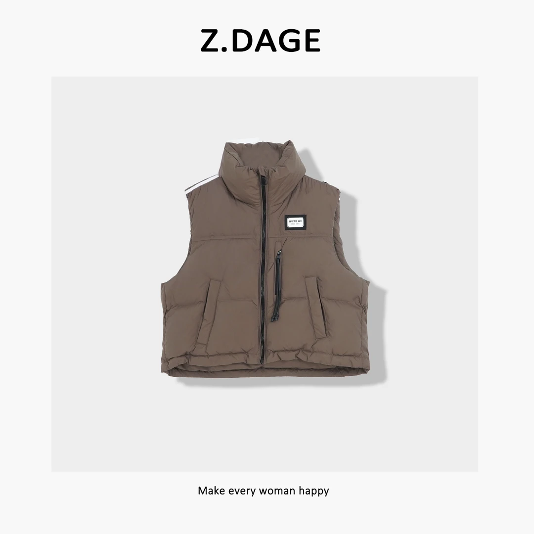 z.dage-‘曲序冬日’时尚街头慵懒感假口袋设计无袖羽绒-88033