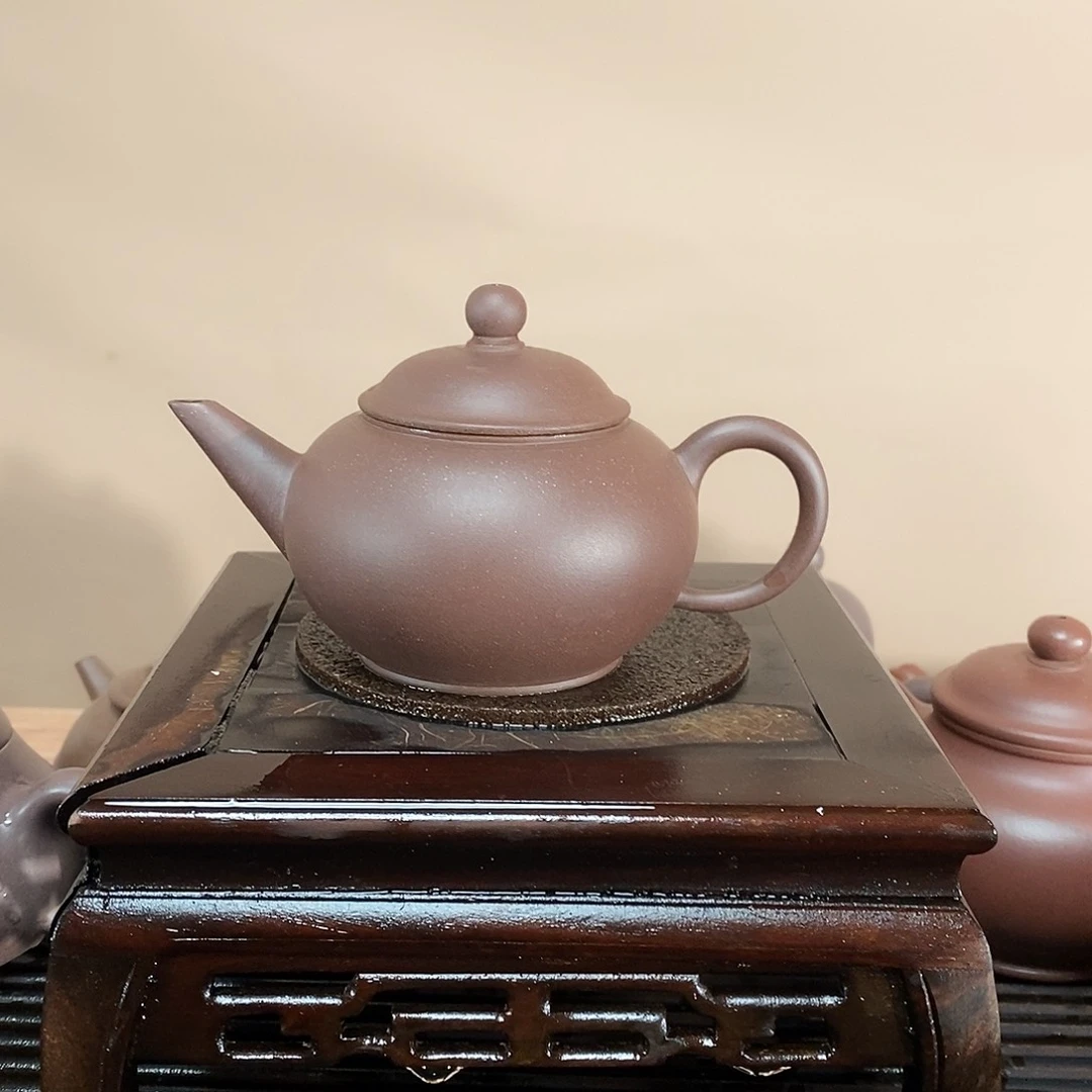 紫砂茶壶高端180cc紫泥水平