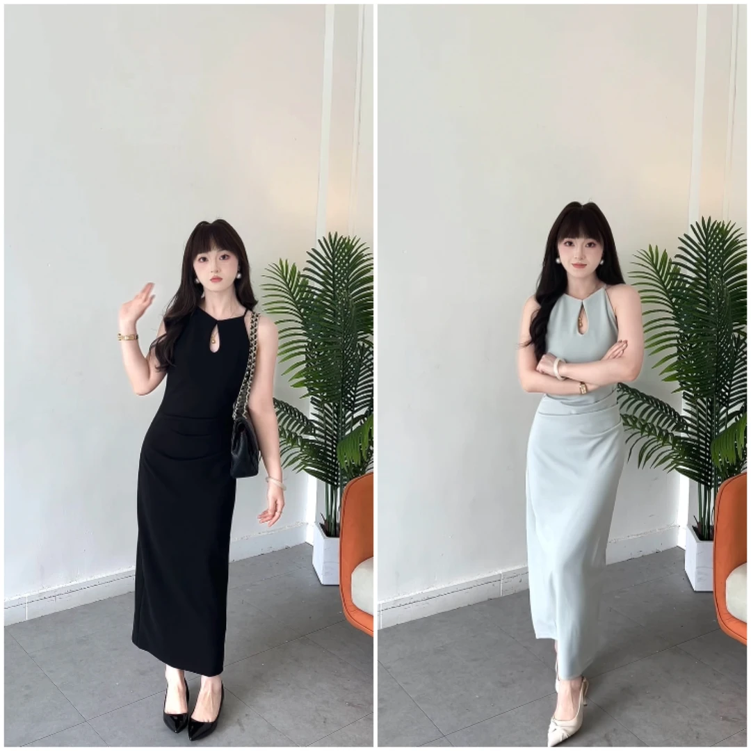 维一#妖妖小个子无袖修身显瘦连衣裙