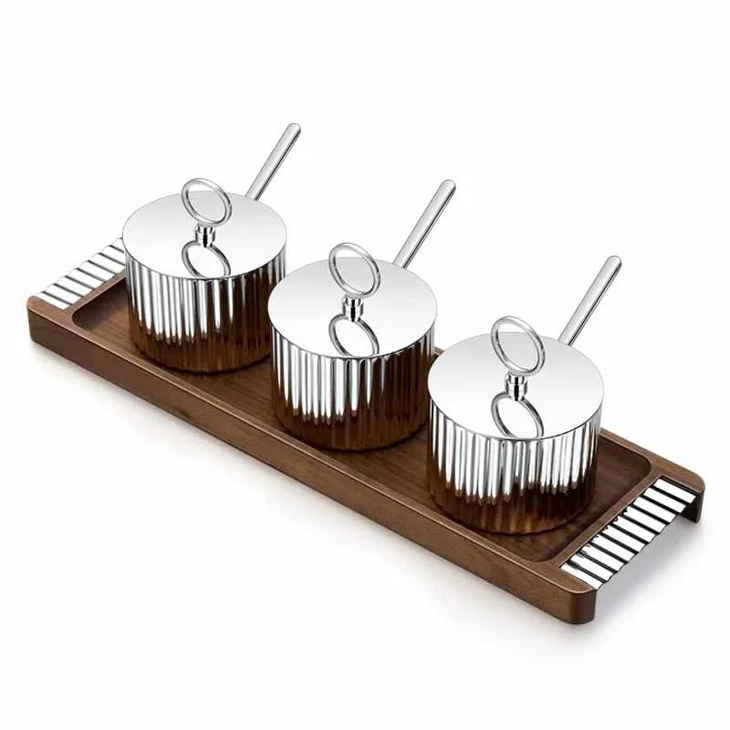 创意轻奢设计条纹调味罐