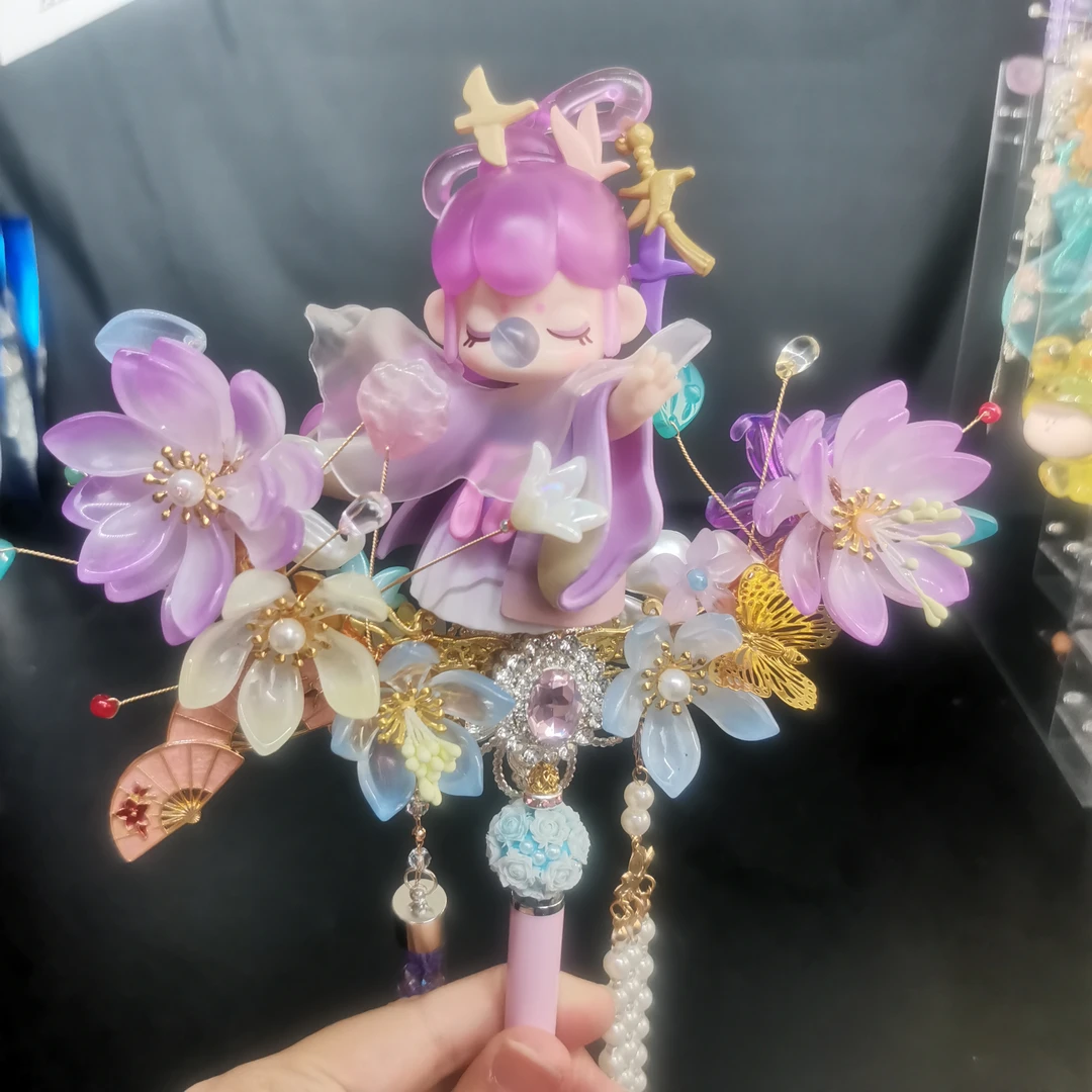 新品大重工DIY手作古风簪花触控手写两用笔儿童礼物