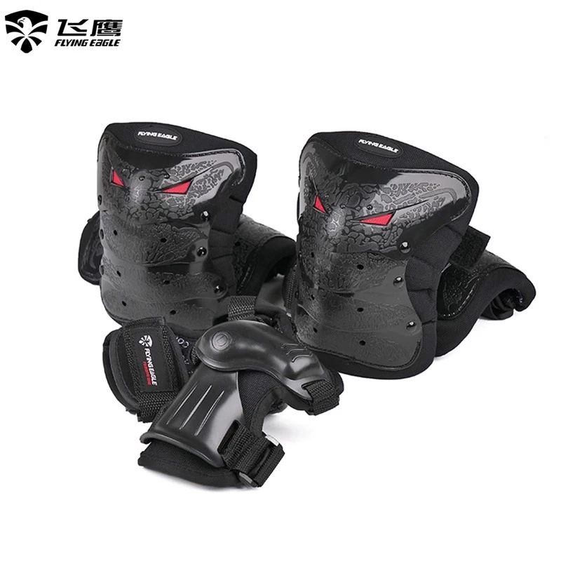 飞鹰运动护具龙虾护具护腕护掌护膝护肘 轮滑单车滑板护具六件套