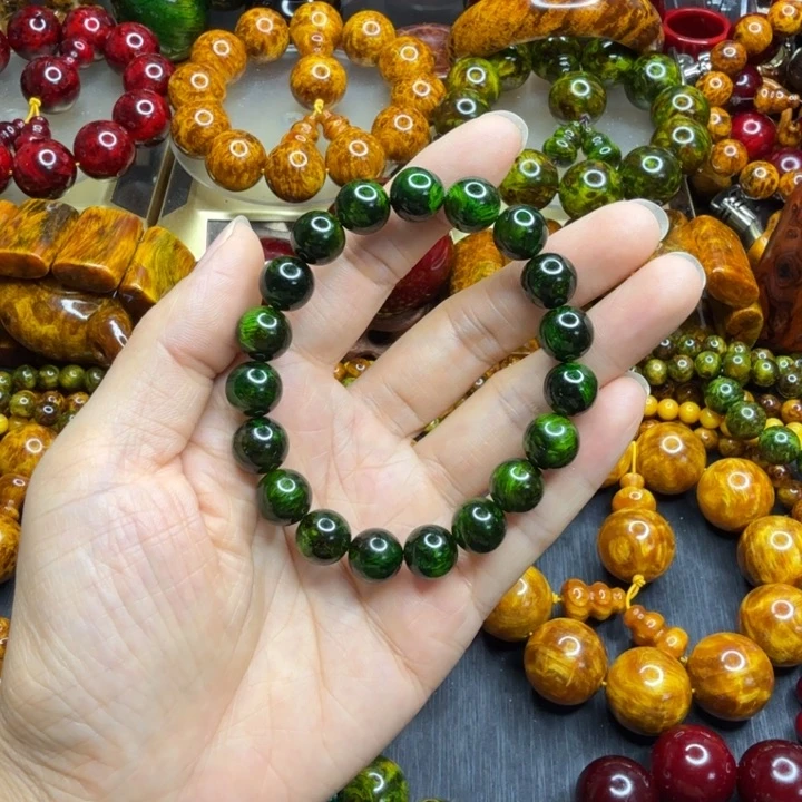 松木琥珀木文玩手串