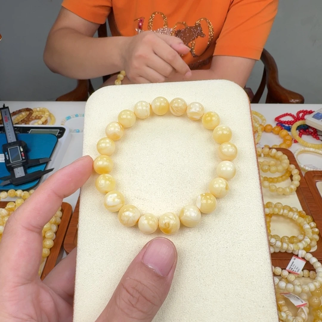 琥珀未镶嵌手链蜜蜡手串
