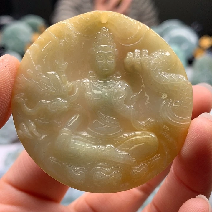 翡翠未镶嵌颈饰玉龙观音福利