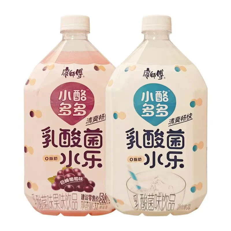 【2大瓶】康师傅小酪多多原味乳酸菌水乐巨峰葡萄味1升装乳酸菌饮品